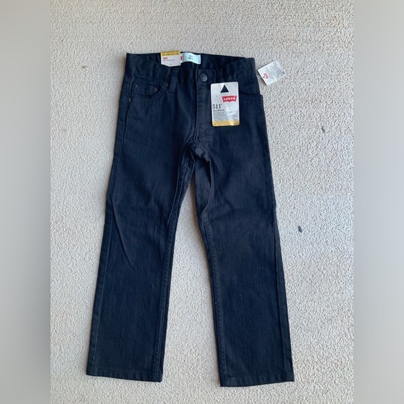 LEVI’S Boys 511 Slim Fit Soft Brushed Black Jeans Pants Size 5 Reg BRAND NEW - Picture 5 of 14